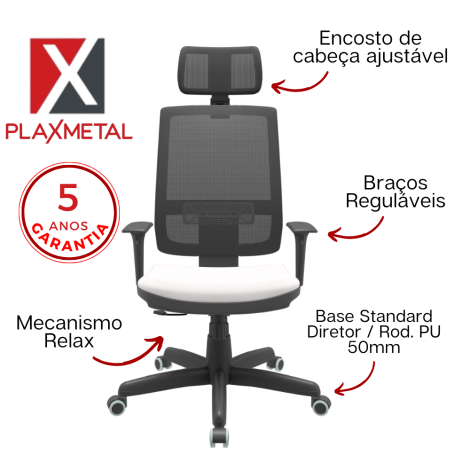Cadeira Presidente Brizza - PLAXMETAL